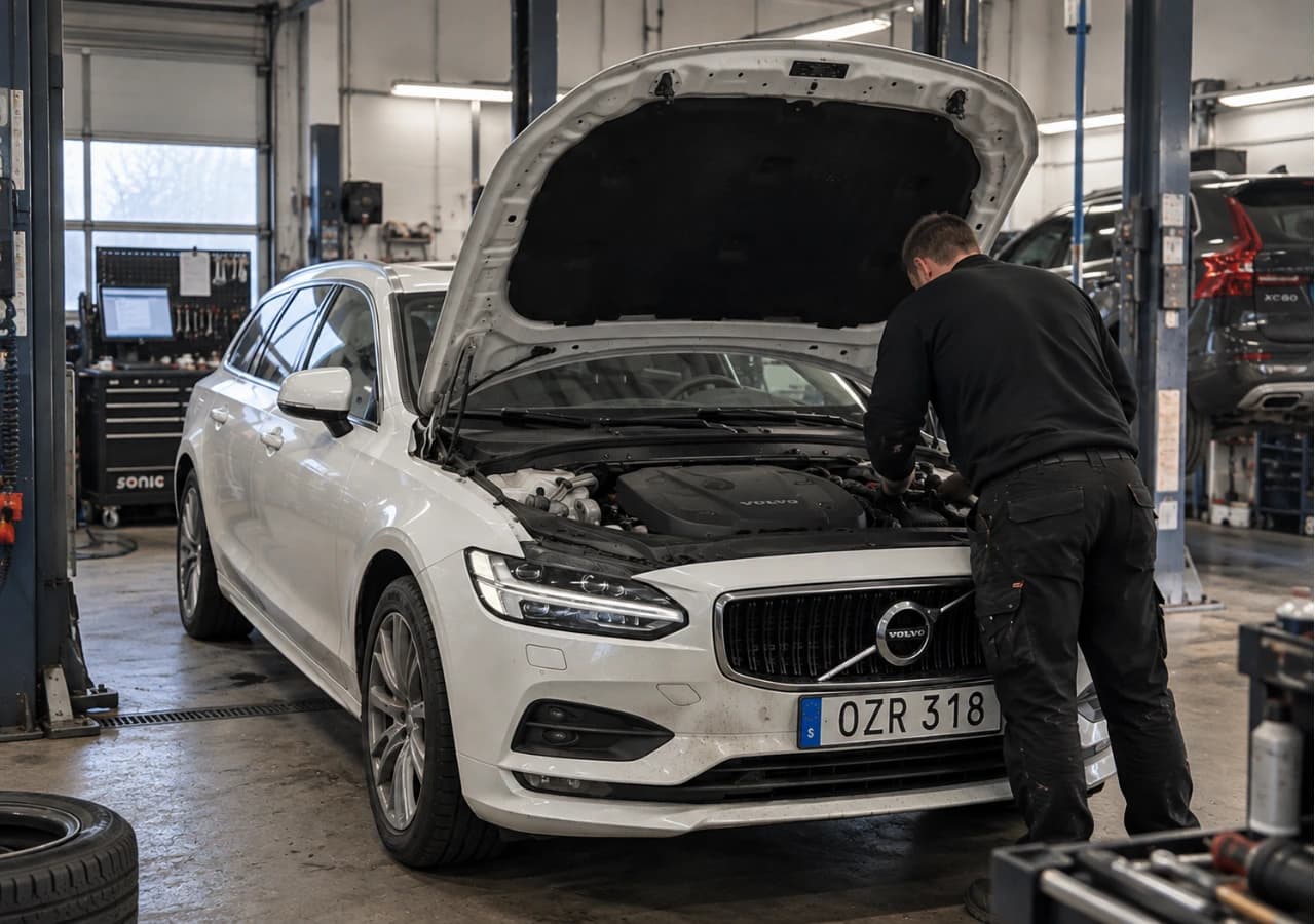 Bilservice Volvo V90 på Volvo verkstad